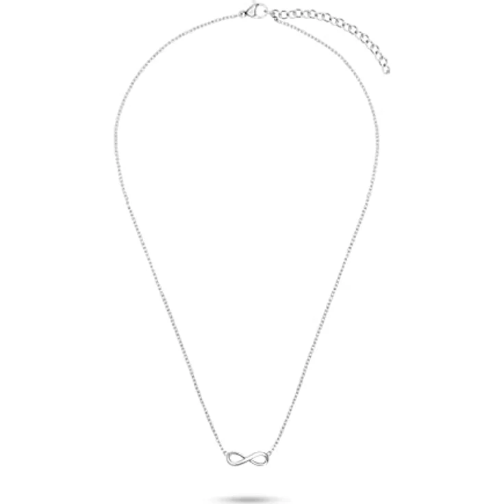s.Oliver Necklace - Elegante Halskette aus poliertem 925er Silber - Rolokette 50 cm - wasserfest & hautfreundlich – Bild 3