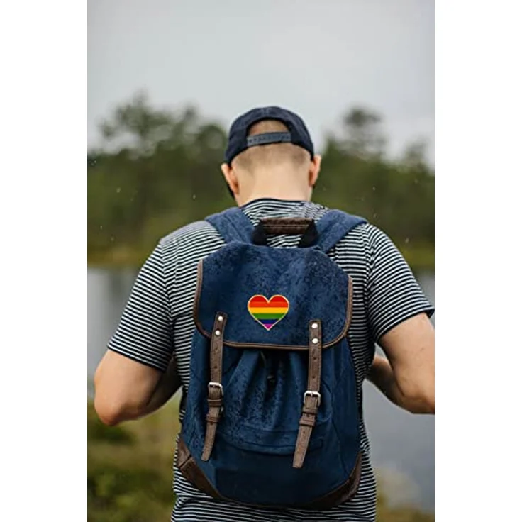 Sinwinkori 5 Stück Regenbogen Stolz Herz Abzeichen Brosche, Emaille Anstecknadel, 25 mm, wiederverwendbare Verpackung – Bild 5