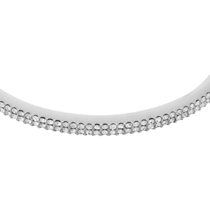 Fossil Ellis Damen Edelstahl Armband, Silberfarben mit Druckknopfverschluss – Bild 3