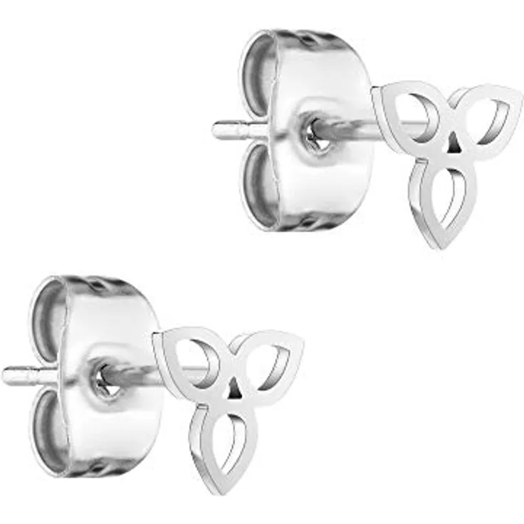 Tamaris Ohrstecker TJ-0022-E-06, Edelstahl-Ohrstecker in Silber, 0,6 cm mit Steckverschluss