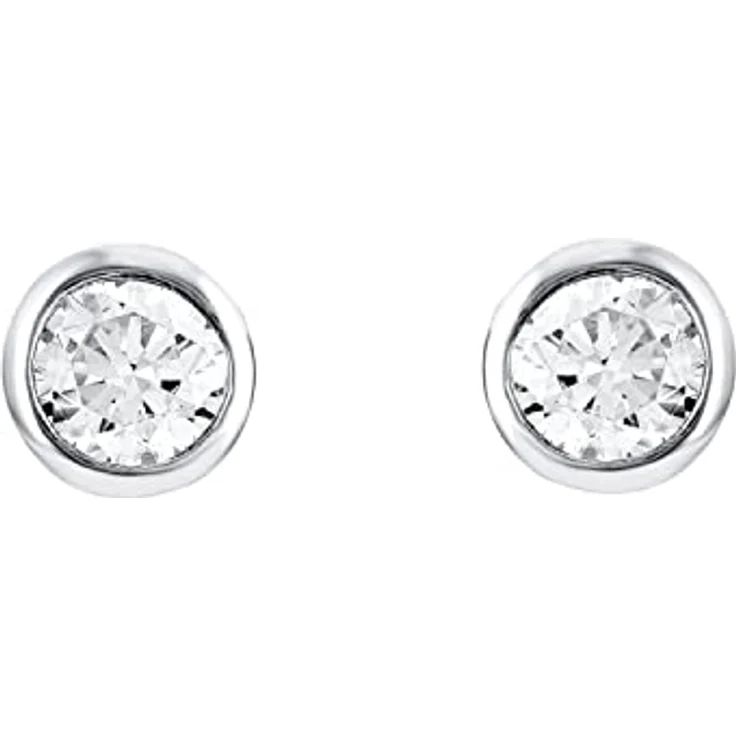 s.Oliver Ohrringe für Damen, Sterling Silber 925, Rhodiniert, Zirkonia mit sicherem Steckverschluss, 6x6 mm, Geschenkbox inklusive – Bild 2