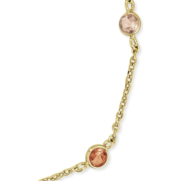 Engelsrufer Damen Armband, vergoldetes Sterling Silber mit Multicolor Zirkonia, verstellbar 17-19 cm, nickelfrei, Allergiker geeignet – Bild 4