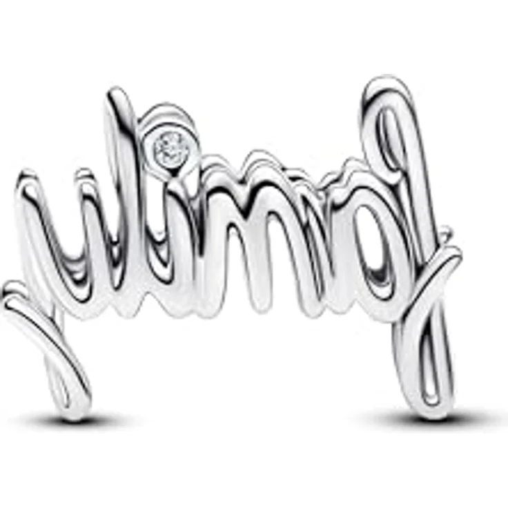 PANDORA Moments Handschrift Family Charm, Sterling-Silber mit Zirkonia, kompatibel mit Moments, 794250C01 – Bild 2