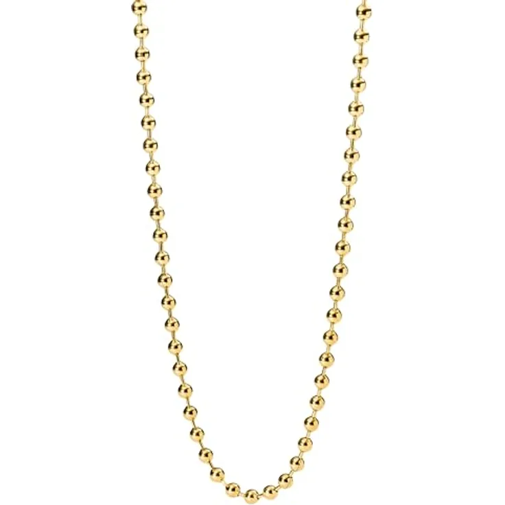Purelei Kette ohne Anhänger Bubble, Kugelkette aus 14K vergoldetem Edelstahl, gold