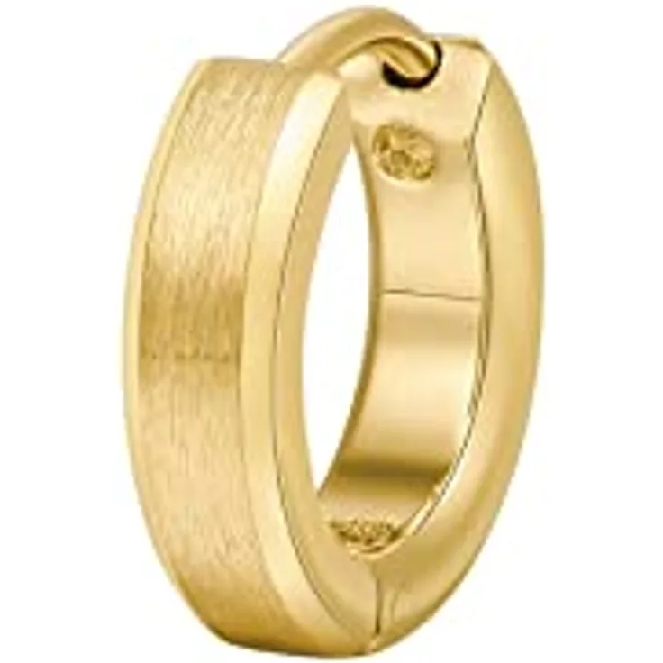 Brosway INK BIK23, Einzelohrring aus 316L-Edelstahl mit 14-karätiger Gold-PVD-Beschichtung, Durchmesser 12 x 4 mm