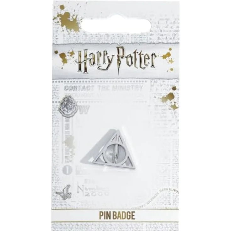 Harry Potter Heiligtümer des Todes Pin, silberfarben, Fan-Merch Brosche für Anhänger der Filme