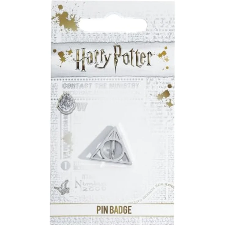 Harry Potter Heiligtümer des Todes Pin, silberfarben, Fan-Merch Brosche für Anhänger der Filme – Bild 1