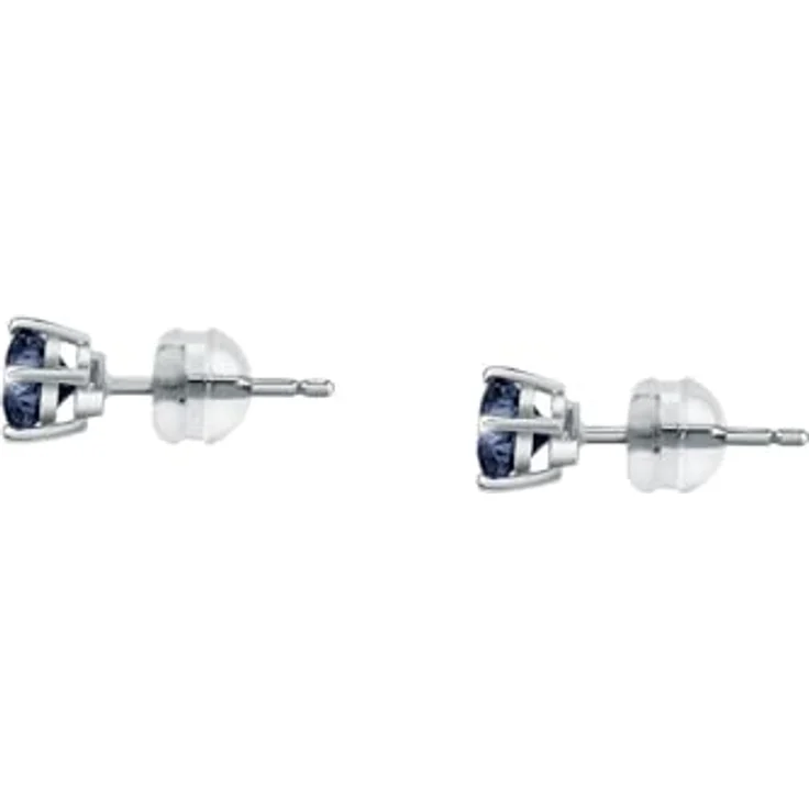 CHRIST Ohrstecker 89132797, dezente Ohrstecker mit blauen Saphiren, Weißgold – Bild 2