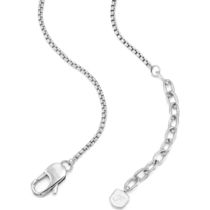 Fossil Herren Jewelry JF04852040, Silberfarbene Edelstahl-Halskette mit Karabinerhakenverschluss – Bild 5
