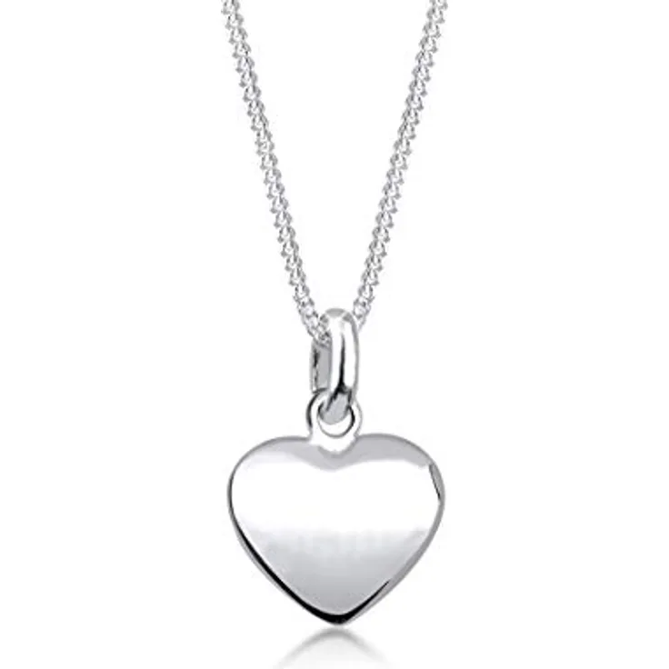 Elli Halskette Damen Herz Anhänger Klassisch Filigran in 925 Sterling Silber, handgefertigt und anlaufgeschützt