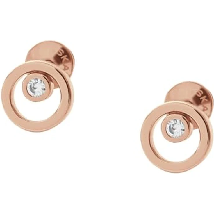 SKAGEN ELIN Paar Ohrstecker, Edelstahl mit synthetischen Zirkonia, nordisches Design – Bild 1
