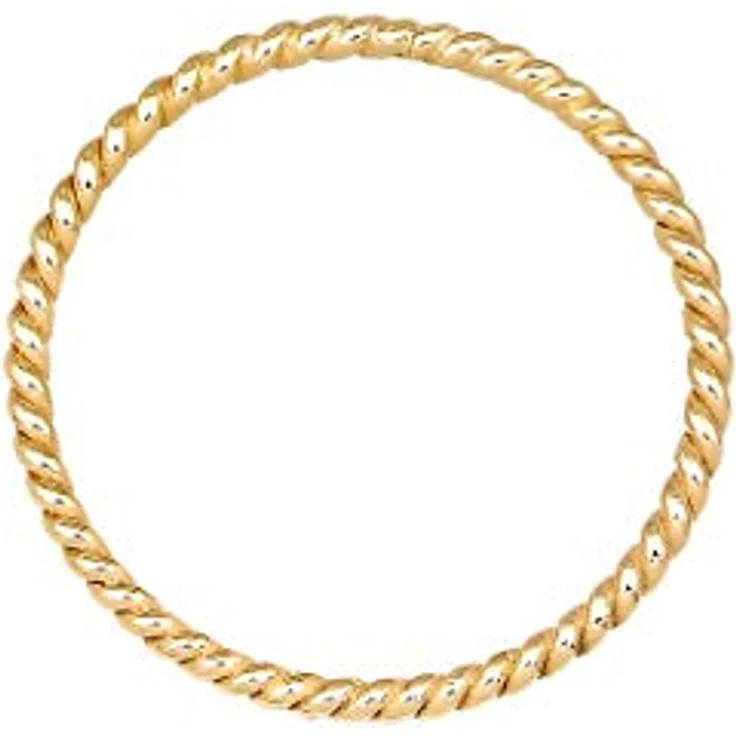 Elli Damenring Twisted Gedreht Basic Minimal Look in 375 Gelbgold, handgefertigt mit Geschenkschachtel – Bild 3