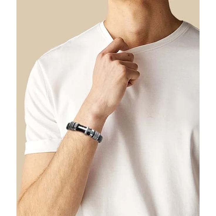 VCCWYQK Urnen-Kreuz-Armband für Asche, echtes Leder, 20/22/24 cm, Gedenk-Asche Schmuck für Herren, mit Edelstahlverschluss und Geschenkbox – Bild 4