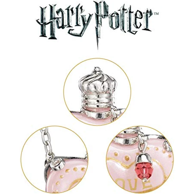The Noble Collection Love Potion Pendant, Glasanhänger mit 18" Kette, inspiriert von Harry Potter – Bild 5