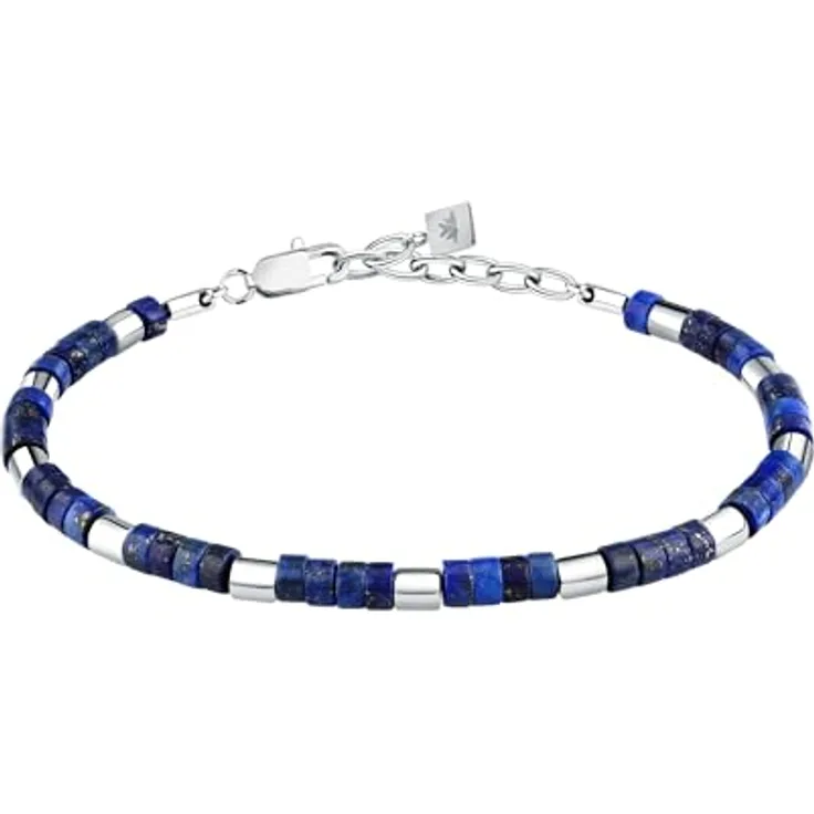Morellato Herren-Stahlarmband S1736, Lapislazuli, 21 cm mit Karabinerverschluss, Pietre Kollektion