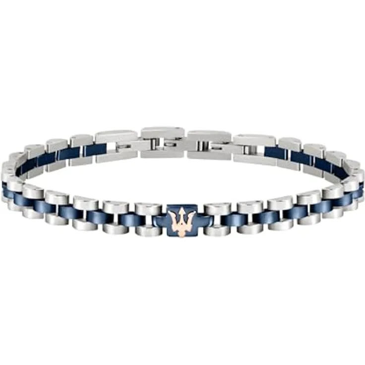 Maserati Jewels Herrenarmband JM320AST10, 21 cm aus Edelstahl mit PVD-Beschichtung und Maserati-Tridente