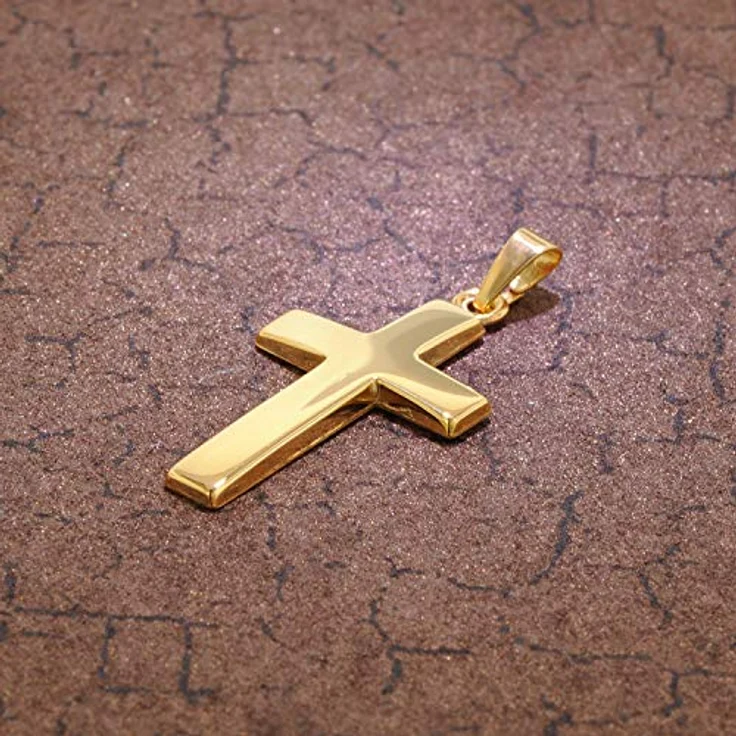 trendor Kreuz-Anhänger 26 mm Gold 750/18 Karat, eleganter Goldanhänger für Damen und Herren, modisches Design, Geschenkidee in Geschenk-Box, Echtgold 75415 – Bild 3