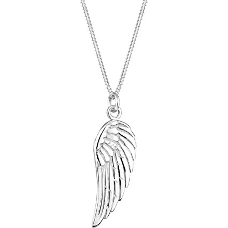 Elli Damen Halskette Flügel Anhänger Engel Symbol, 45 cm, 925 Sterling Silber, Boho Trend, anlaufgeschützt und hochglanzpoliert – Bild 4