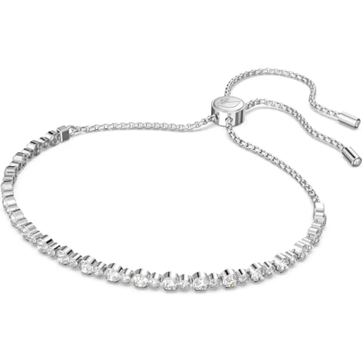 Swarovski Subtle Trilogy Armband, Weiss, Rhodiniert, Damenarmband mit Swarovski Kristallen, 11-22 cm Länge – Bild 2