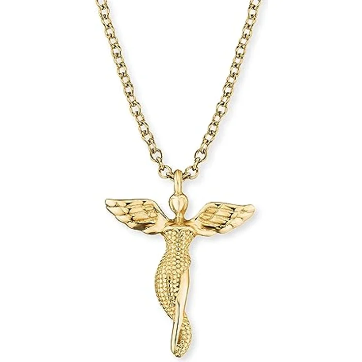 Engelsrufer Damen Halskette mit Engel Anhänger aus Sterling Silber, goldbeschichtet, verstellbare Länge, nickelfrei, Allergiker geeignet – Bild 1