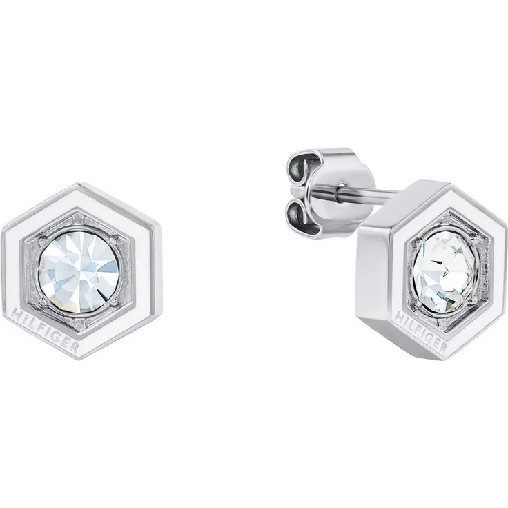 Tommy Hilfiger Geometric Ohrstecker SS24, mit Emaille und Glasstein in Multicolor