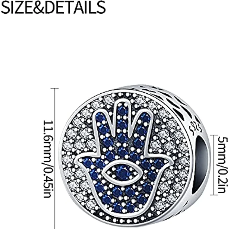 Pandach Charm Anhänger Damen, 925 Sterling Silber mit Zirkonia, kompatibel mit europäischen Armbändern und Halsketten – Bild 5