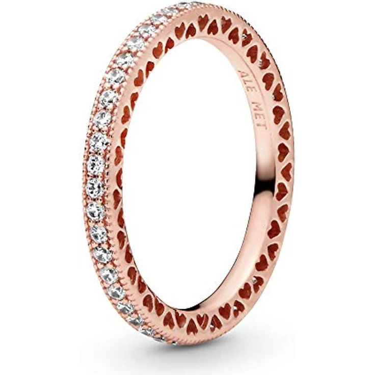 Pandora 180963CZ Ring für Damen, Unendliche Herzen, roségold plattiert mit Zirkonia, Breite 2,25 mm – Bild 3
