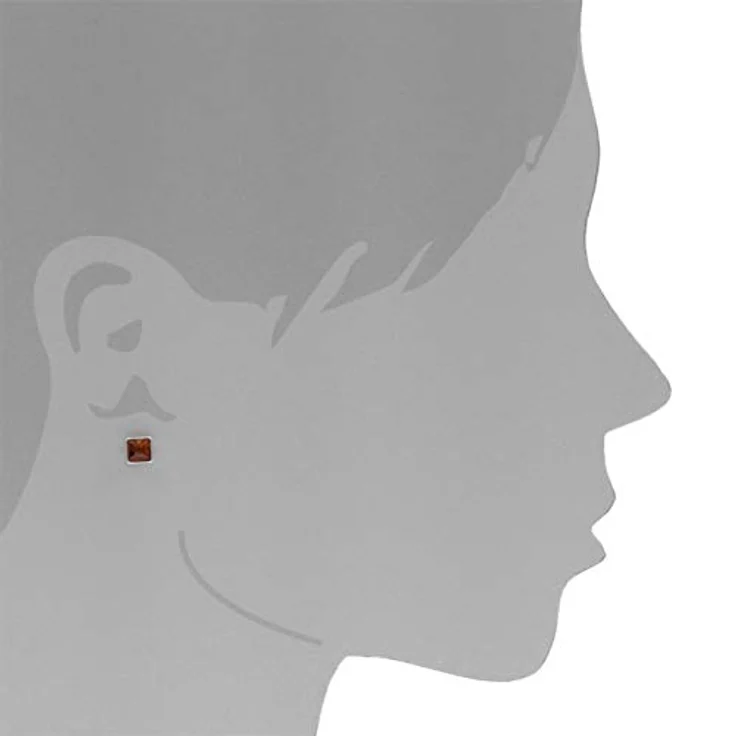 OSTSEE-SCHMUCK Ohrstecker Classic, 6 x 6 mm aus Silber 925/000 mit Bernstein, 2-tlg – Bild 3