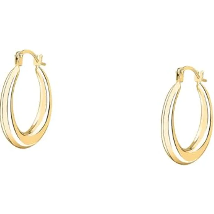CHRIST Damen-Creolen 375er Gelbgold, eleganter Ohrschmuck in One Size