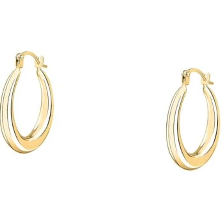 CHRIST Damen-Creolen 375er Gelbgold, eleganter Ohrschmuck in One Size – Bild 1