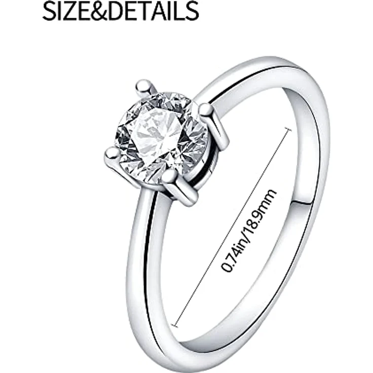 KUNSIR 925 Sterling Silber Damenring Liebesknotenring mit Zirkonia, retro-vintage Design, Größe R1 – Bild 2