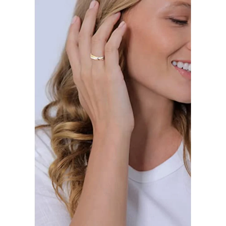 Elli Ring Damen Wickel Basic Tri-Color, 925 Sterling Silber, handgefertigt, anlaufgeschützt – Bild 4