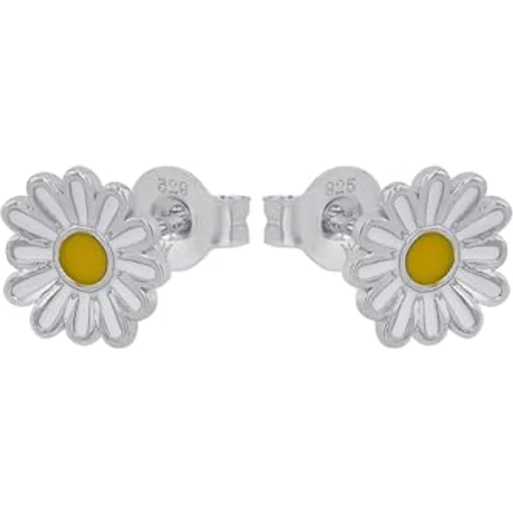 Prinzessin Lillifee Paar Ohrstecker Sunflower, 925 Sterling Silber, rhodiniert, ca. 8 mm, mit Blumen-Motiv für Mädchen – Bild 3