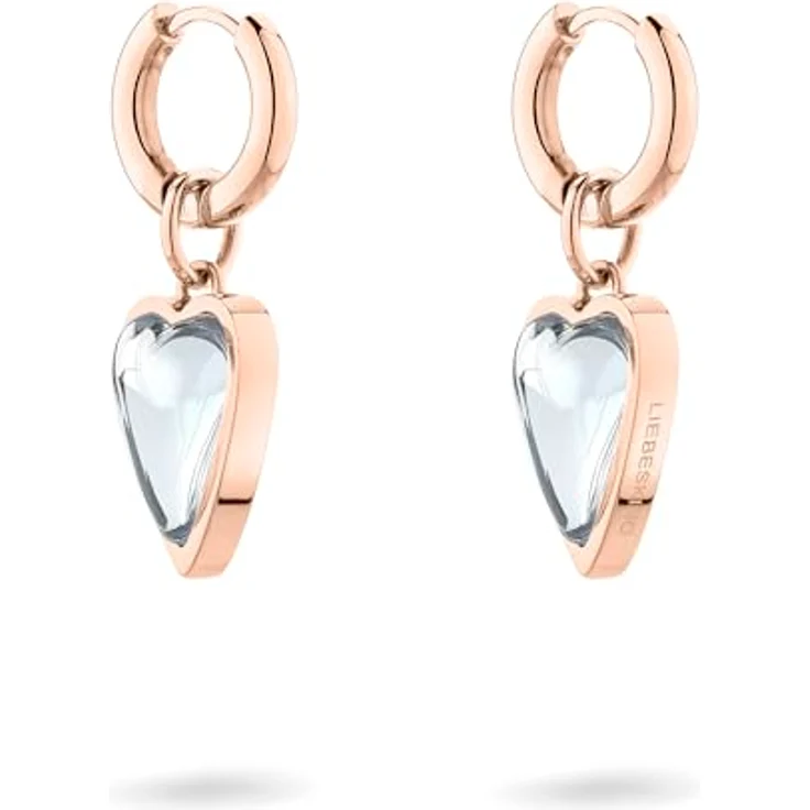 Liebeskind Berlin Damen Ohrringe LJ-1703-E-28, Edelstahl in IP Roségold, 2,8 cm mit Schanierverschluss – Bild 1