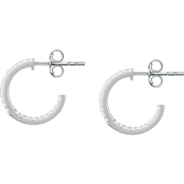 CHRIST Creolen 89080509, elegante Ohrringe aus hochwertigem Material, silberfarben – Bild 3