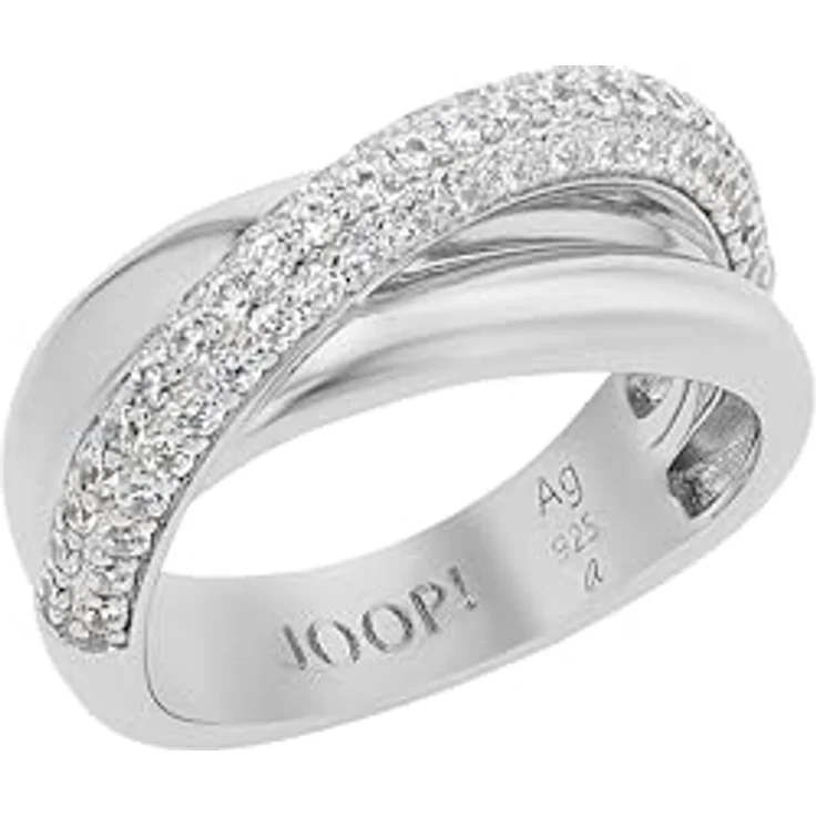 JOOP! Damenring Silber 925, 8 mm mit Zirkonia, Geschenkidee in Schmuck Geschenk Box – Bild 1