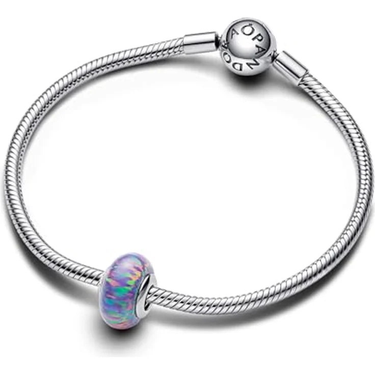 PANDORA Moments Leuchtendes violettes Charmaus, Sterling Silber Bead mit Opal-Akzenten, kompatibel mit Moments Armbändern, 791691C05 – Bild 3