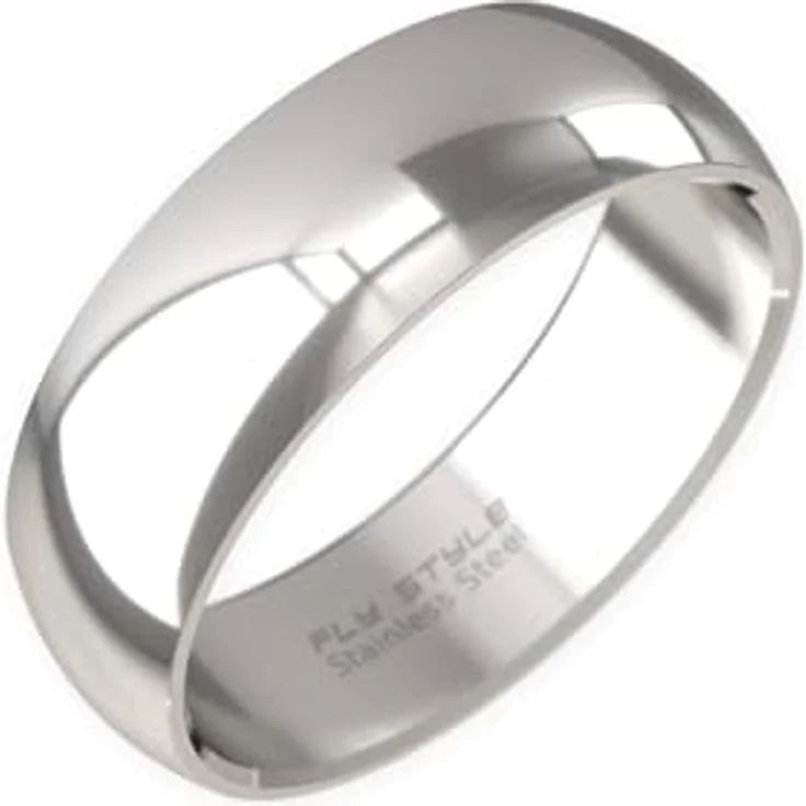 Fly Style Edelstahl Bandring, breiter Daumenring für Herren und Damen, 22.0 mm Größe, 8 mm poliert, hautfreundlich und langlebig – Bild 1