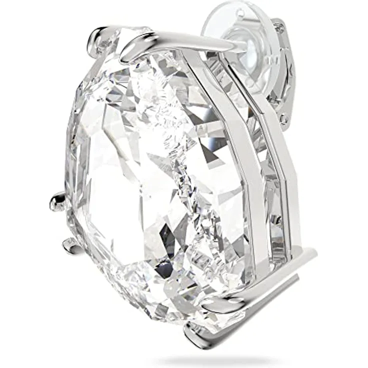Swarovski Mesmera Ohrclip, Einzel, Kristall im Trilliant-Schliff, Weiß, rhodiniert