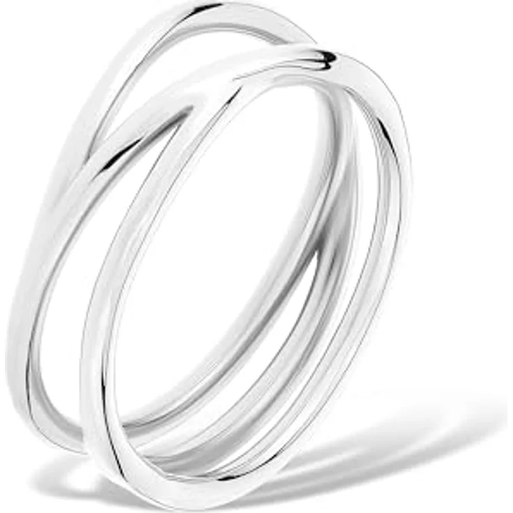 Liebeskind Berlin Ring LJ-1624-R-56, Damenring aus poliertem Edelstahl in Silber, Größe 56 – Bild 1