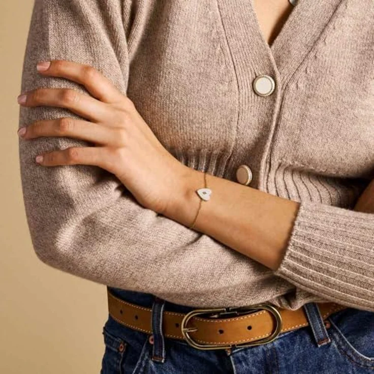 Fossil Damen Edelstahl Kettenarmband mit Karabinerverschluss, gold – Bild 2