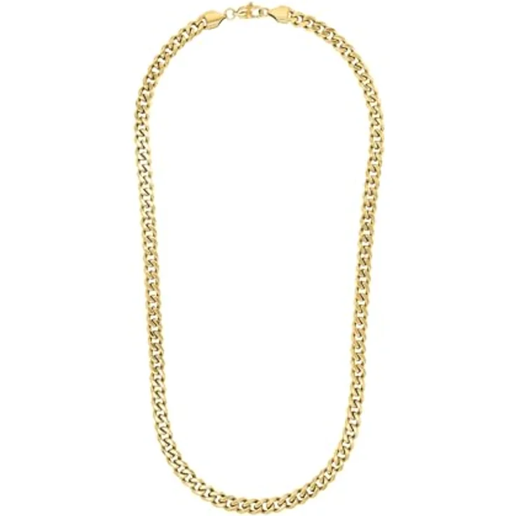 Amor Unisex Halskette Edelstahl, 50 cm, gold, mit Karabiner, in Schmuck Geschenk Box – Bild 2