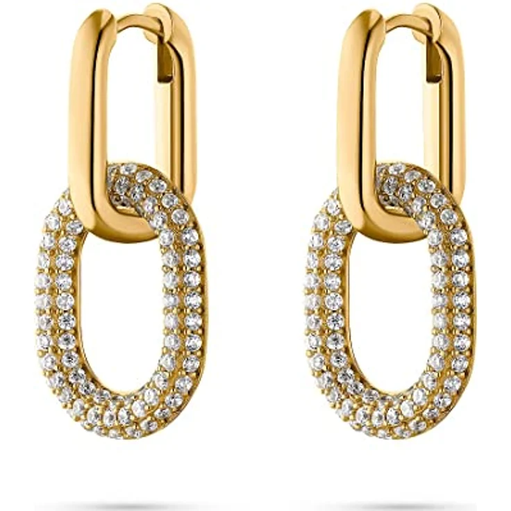 JETTE Creolen LIQUID 88336542, Ohrschmuck mit Zirkonia, in Silber, Gelbgold und Roségold – Bild 1