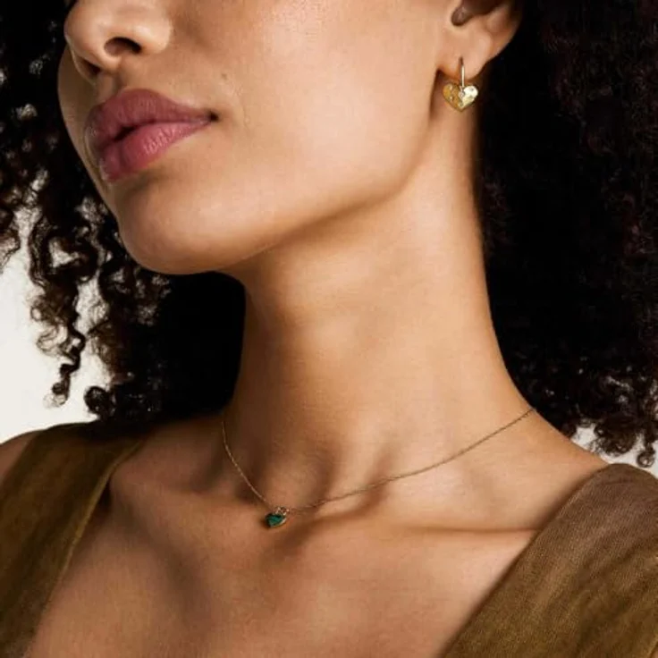 Fossil Sadie Damen Ohrringe aus Edelstahl und Halbedelstein, Gelbgold mit Ohrhaken – Bild 2