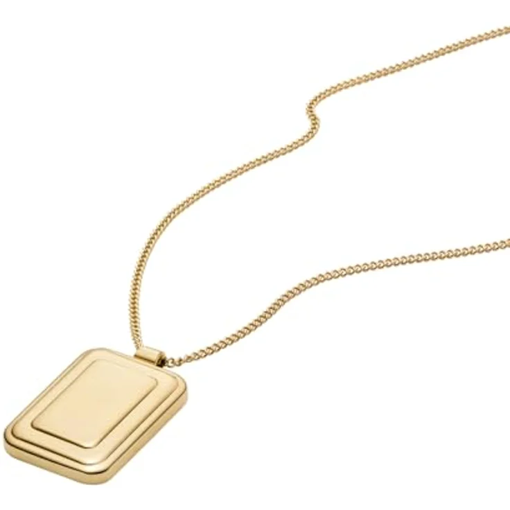 Fossil Raquel Damen Halskette, goldfarbener Edelstahl, poliertes Finish, Karabinerverschluss, 457 mm Länge – Bild 3