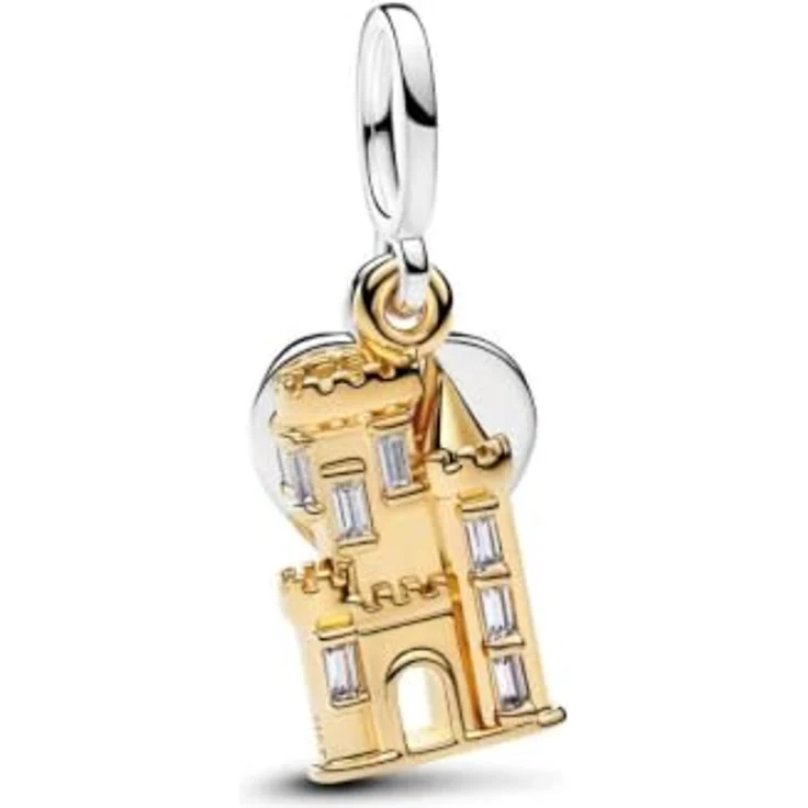 WEIMU Golden Charms 925 Sterling Silber Charm für Armband & Halskette, hypoallergen, Palast-Design