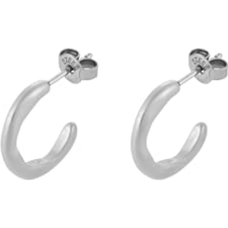 Skagen Damen-Ohrringe Stak, Edelstahl Push Back, Silberfarben, poliertes Finish, 1.54x1.5 cm – Bild 3