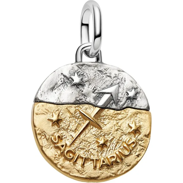 Pandora Charm Medaillon Sternzeichen Schütze 764988C01, Bicolor mit Zirkonia, 16 mm