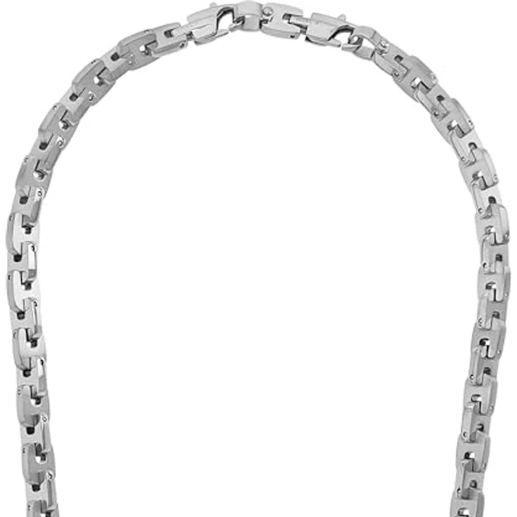 s.Oliver Collier Edelstahl für Herren, 48+2,5 cm Halsschmuck in Silber, kommt in Schmuck Geschenk Box – Bild 3