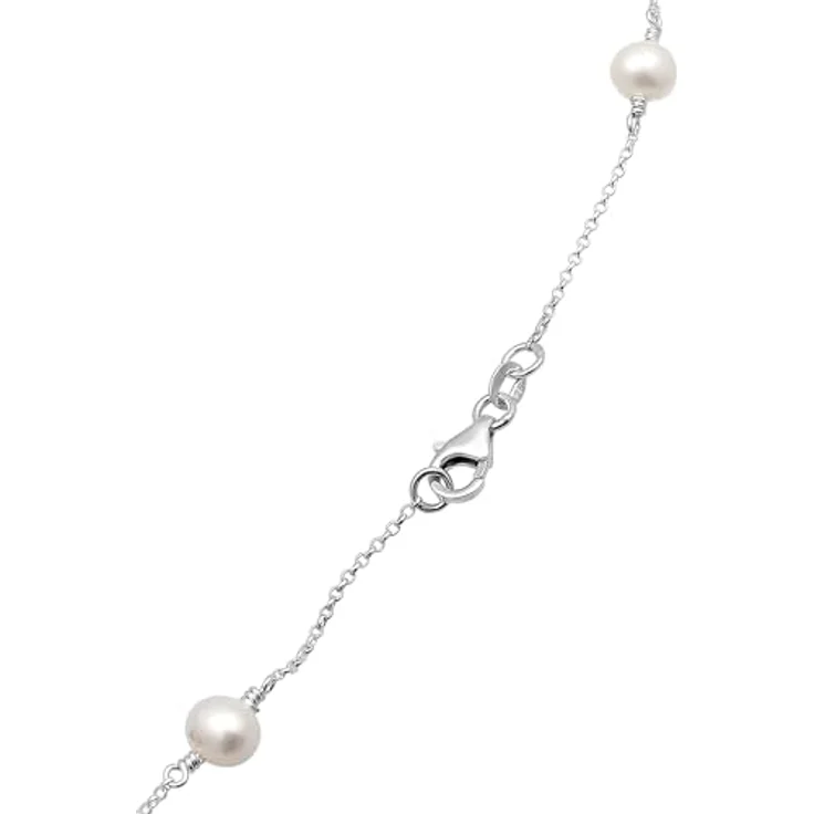 Elli Halskette Damen Kugeln Filigran mit Süßwasserzuchtperlen, 925 Sterling Silber, 50cm – Bild 4